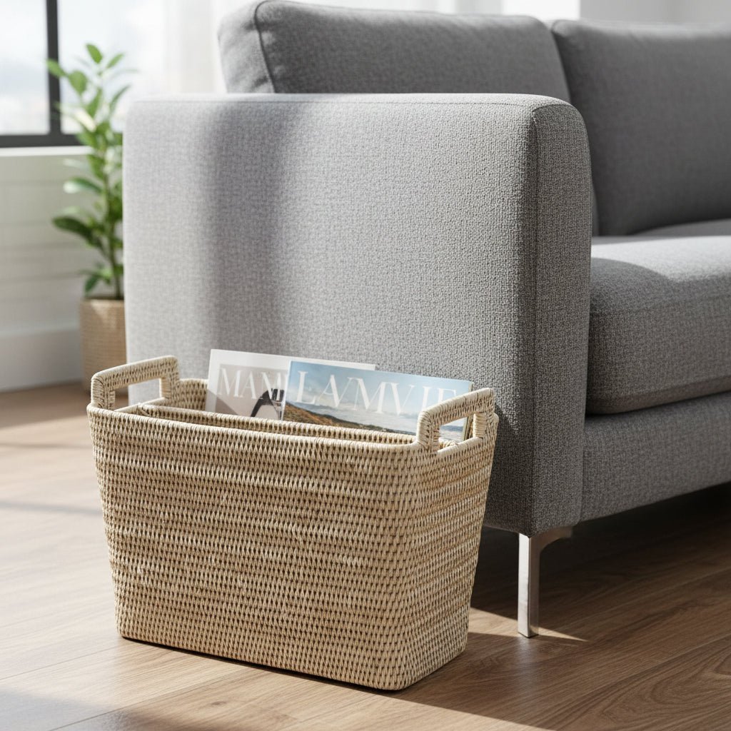 Handmade Rattan Magazine Rack