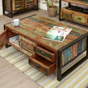 4 Door 4 Drawer Large Coffee Table - Urban Chic