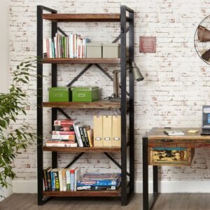 Urban Chic Reclaimed Wood Open Bookcase
