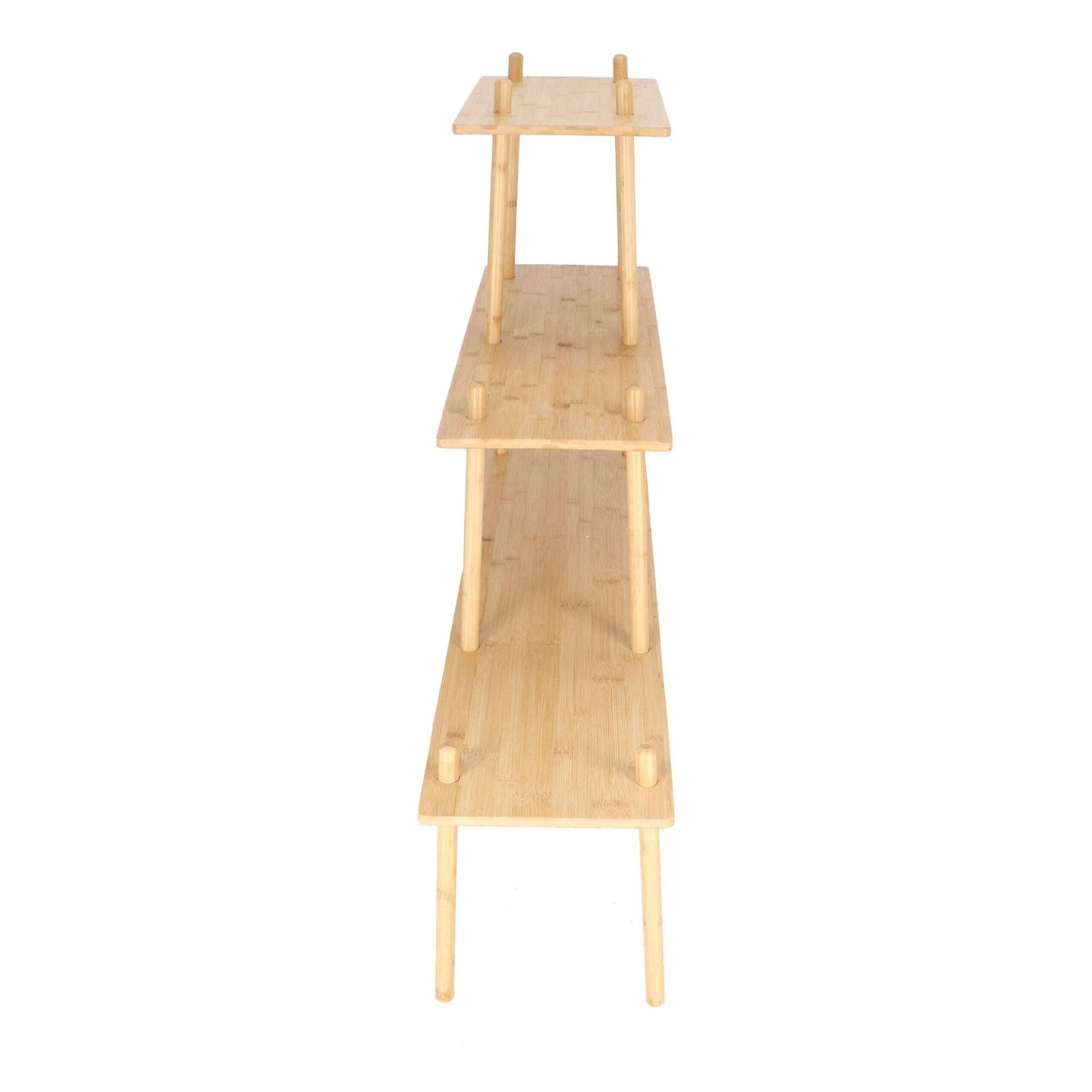 Natural Bamboo Shelving Unit ?C 3-Tier Display Rack - Image 5