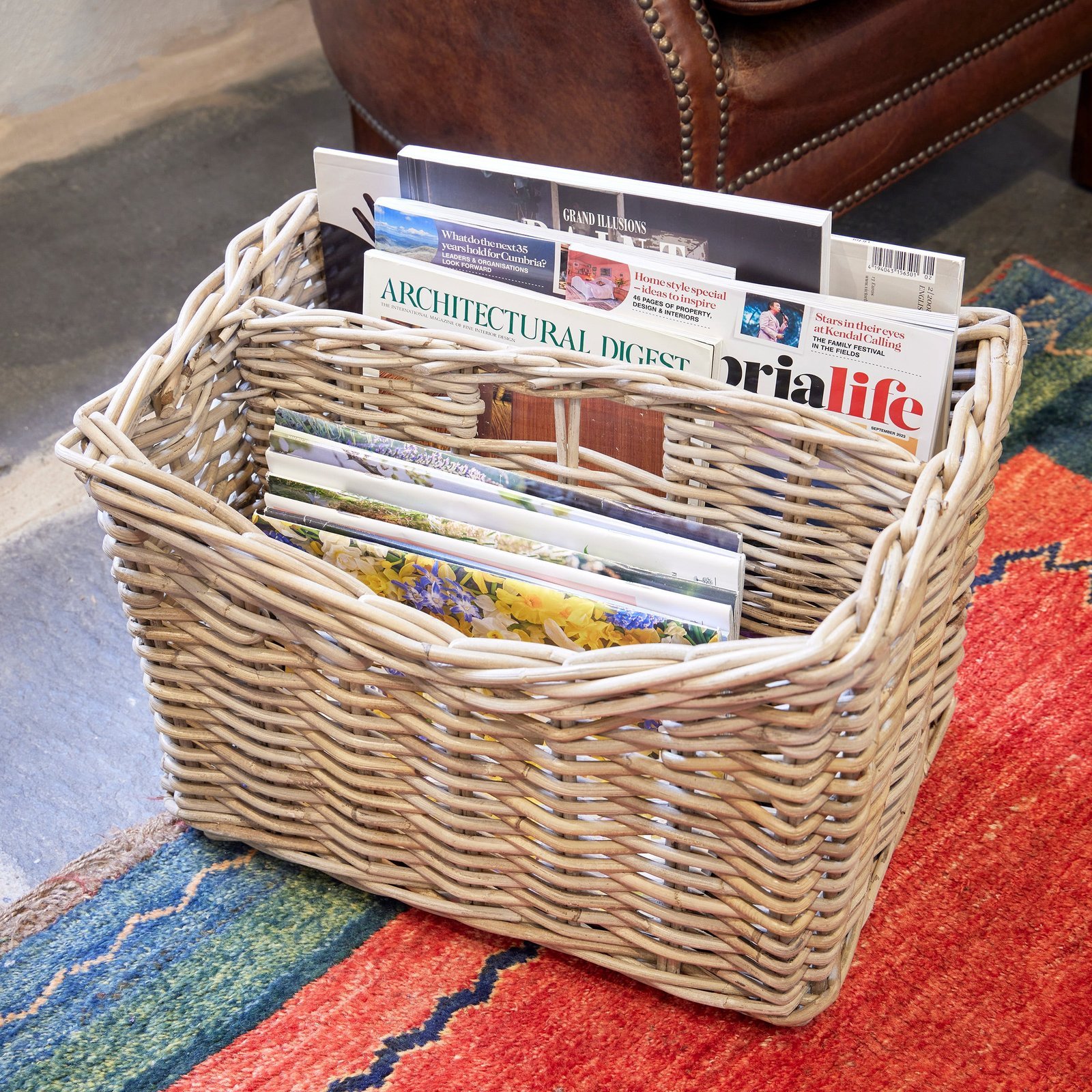 Rattan Magazine Rack - Image 2