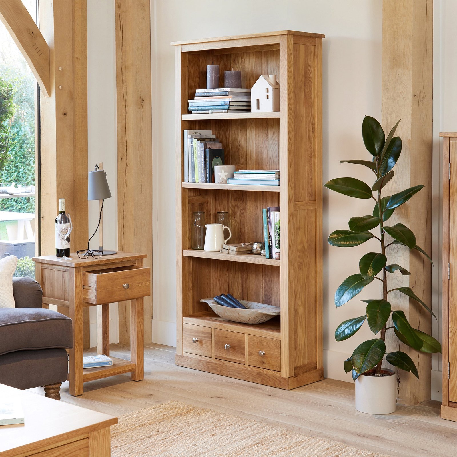 Large 3 Drawer Bookcase Mobel - Image 4