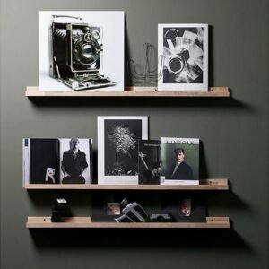 4 X Studio Display Shelves Solid Oak